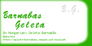 barnabas geleta business card